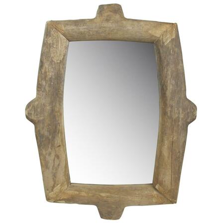 GFANCY FIXTURES Wooden Wall Mirror, Natural GF3093229